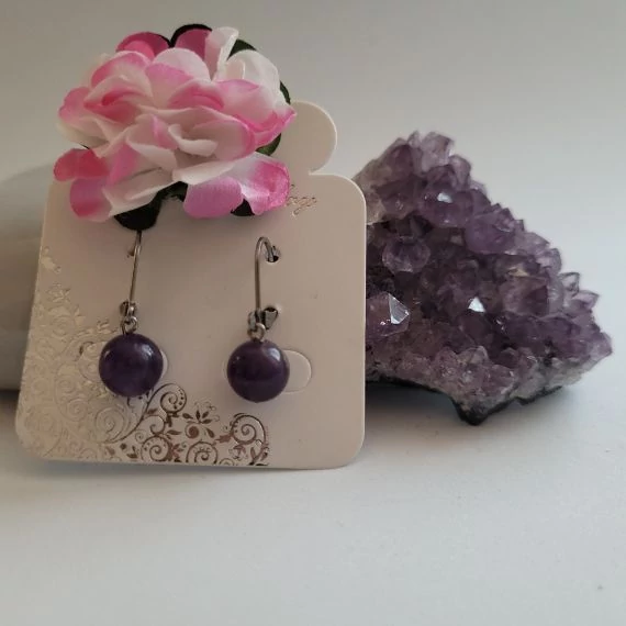 Csodálatos ametiszt fülbevaló