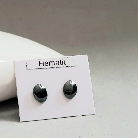 hematit bedugós fülbevaló