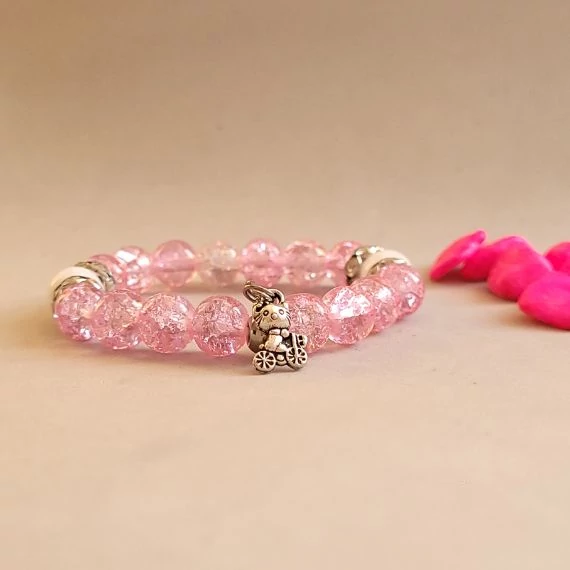 Rózsaszín gyerek karkötő