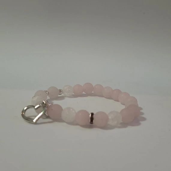 Szerelmes harmoniás rózsakvarc karkötő