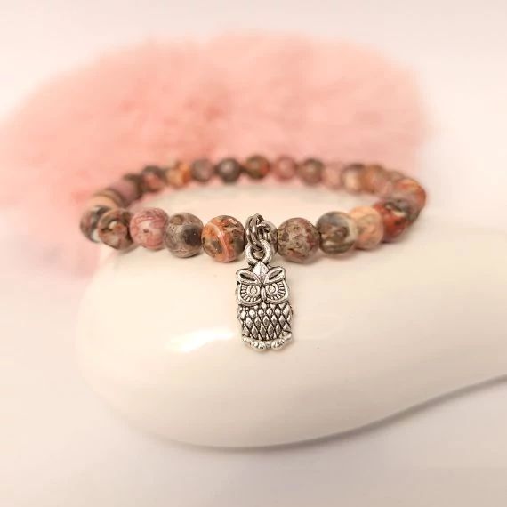 Leopárd jáspis ásvány karkötő