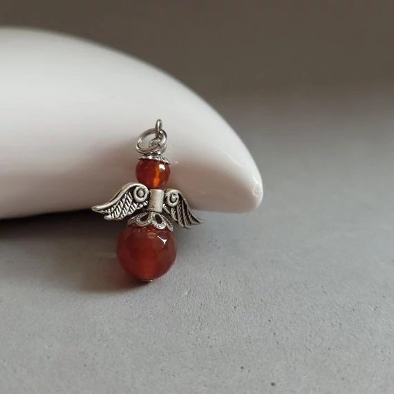 Karneol angyalka, őrangyal medál